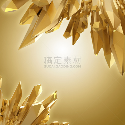 三维图形,黄金,抽象,水晶,背景聚焦,陨石,小行星,彗星,未来,宝石
