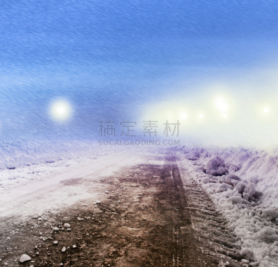夜晚,雪,路,雨夹雪,雪上汽车运动,耕犁,极限滑雪,堤道,车道,芬兰