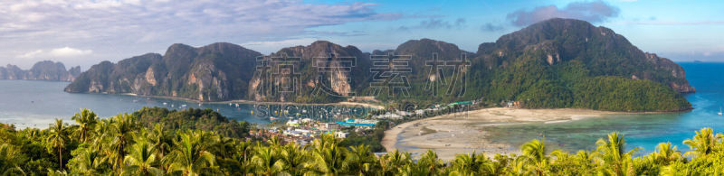泰国,皮皮群岛,甲米,水,天空,水平画幅,沙子,大皮皮岛,旅行者,夏天