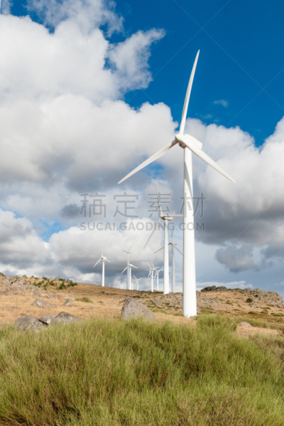 山,磨坊,发电站,升压站,可持续生活方式,风轮机,风力,垂直画幅,天空,风