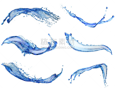饮用水,白色背景,分离着色,水,水平画幅,湿,纯净,干净,图像,白色