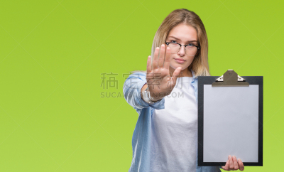 拿着,写字板,女商人,信心,做手势,认真的,手掌,面部表情,青年人,分离着色