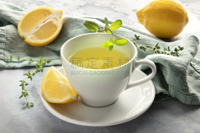 杯,草本,特写,绿茶,柠檬,绿薄荷,胡椒薄荷,药,舒服,茶碟