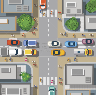 交通,十字路口,城市生活,沥青,城镇,汽车,图像,路口,公路,草
