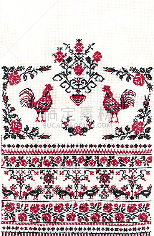 乌克兰,手艺,刺绣,民间音乐,传统,华丽的,几何形状,纺织品,人种,餐巾