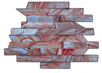 sample of natural building decorative stone on a white background