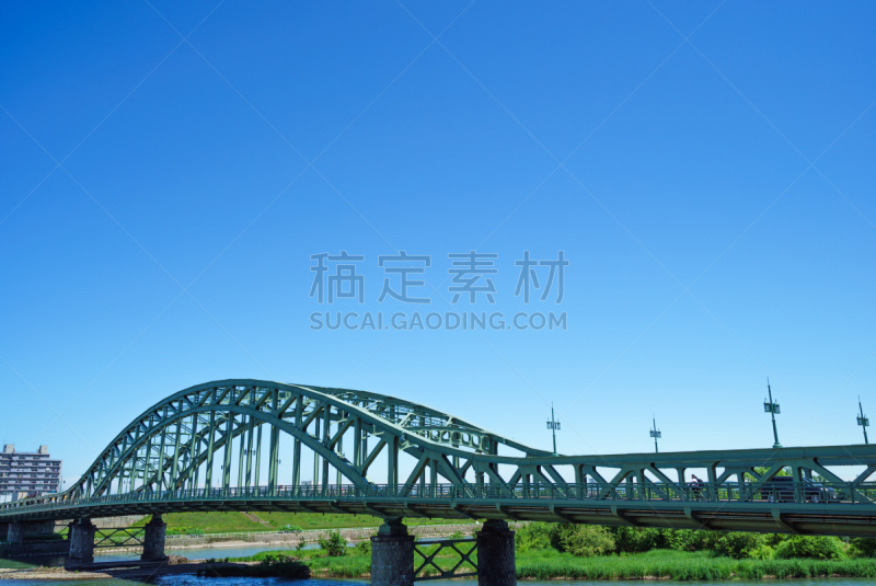 beautiful steel arch bridge ‘Asahibashi bridge’