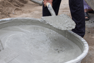 水泥,半球形盘,泥铲,建筑承包商,电动搅拌器,水平画幅,湿,多重曝光,工匠,建筑业