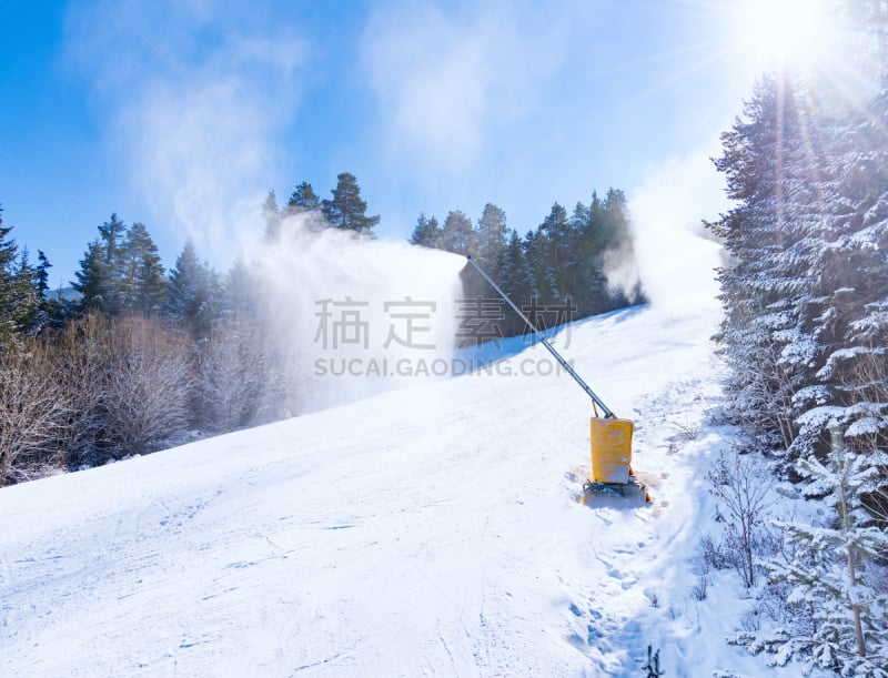 人造的,度假胜地,水平画幅,山,雪,增压式发动机,户外,机器,雪板