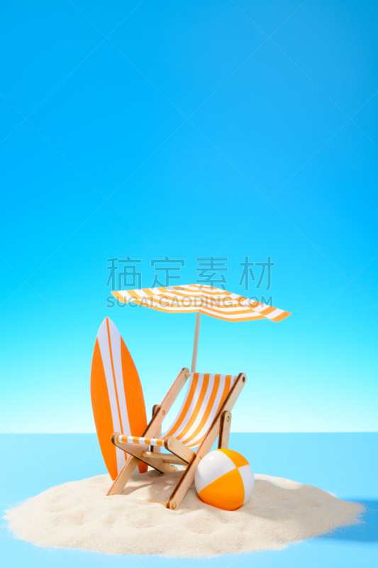 海洋,天堂岛,垂直画幅,球,水,天空,美,留白,度假胜地,沙滩椅