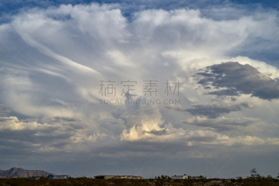 云景,城镇,内华达州,赫鲁普,沙漠,在上面,环境,云,图像