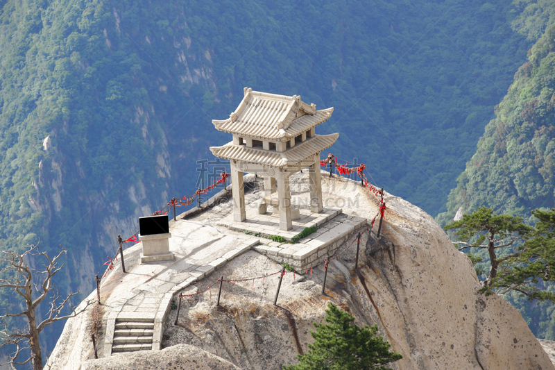 亭台楼阁,国际象棋,华山,水平画幅,无人,夏天,户外,石材,石头,山