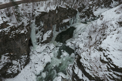 无人机,冬天,地形,流水,河流,花岗岩,峡谷,冰瀑,冰海峡,融水