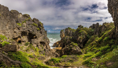 呼吸孔,新西兰,薄饼岩,punakaiki,帕帕罗瓦国家公园,自然,图像,薄烤饼,海洋,石灰石