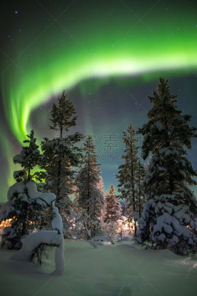 北极光,自然,垂直画幅,太空,自然现象,萨利色尔卡,夜晚,雪,无人,蓝色