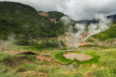 间歇泉谷,名声,大剧院芭蕾舞剧院,堪察加半岛,温泉,间歇泉,半岛,水平画幅,夏天,俄罗斯