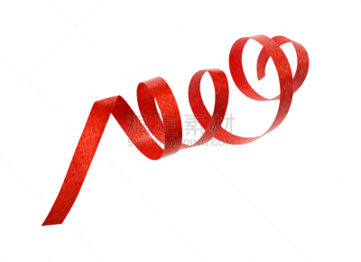 纸,红色,缎带,螺旋,螺线,部分,背景分离,卷,细的,装饰物