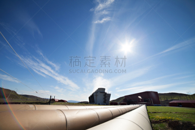 温泉,热电厂,卡拉夫拉,喷气孔,地热发电站,多代家庭,水平画幅,能源,装管,火山地形