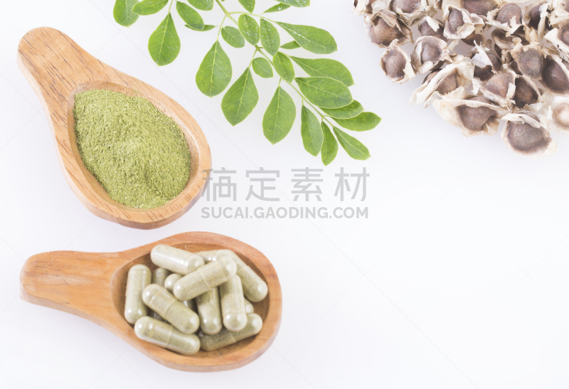 叶子,种子,胶囊,研磨食品,辣木植物,非洲辣木油,胆固醇,绿色,自然界的状态,传统
