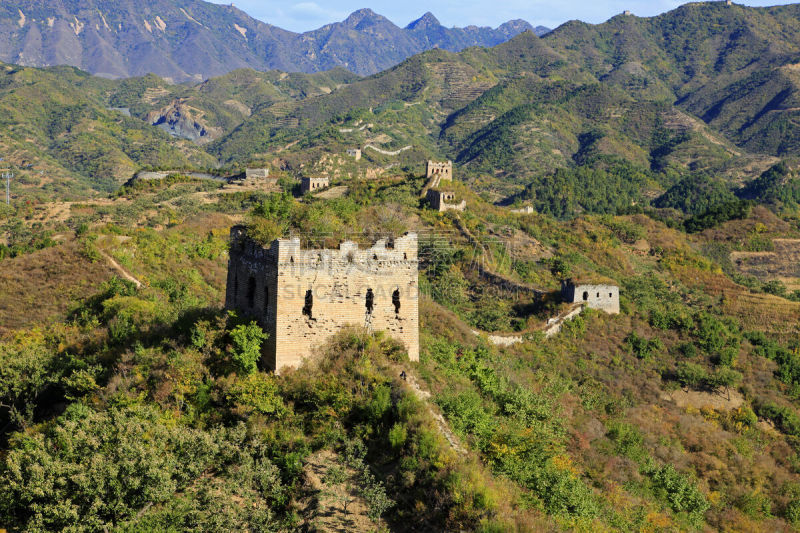 In autumn, the Great Wall of China