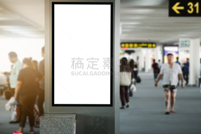市场营销,布告栏,空白的,机场,天空,未来,零售展示,边框,水平画幅,消息