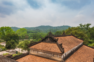越南,屋顶,红色,云,在上面,奠边府,背景,夏天,天空,建筑