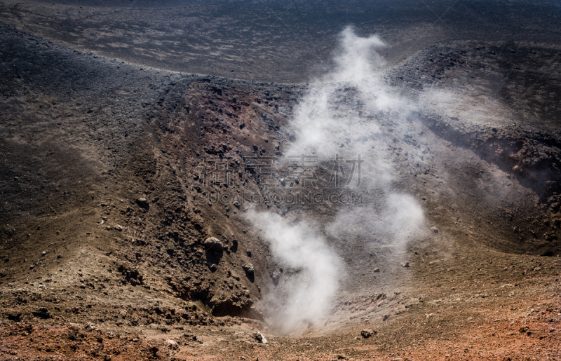 埃特纳火山,火山口,动作,卡塔尼亚,天空,公园,水平画幅,山,无人,火山地形