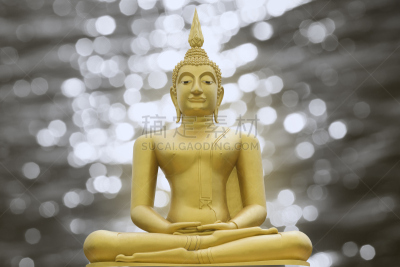 佛,背景,图像,运动模糊,背景虚化,黄金,灵性,高原,水平画幅,蓝色