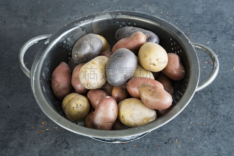 金属,精制土豆,荷兰,滤器,特写,贝格拉克,农业,素食,蔬菜,暗色