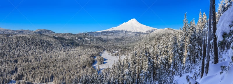 冬天,风景,俄勒冈州,美国,胡德雪山,自然美,天空,雪,夏天,镜头眩光