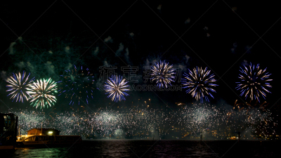 Australia Day,放焰火,夜晚,非凡的,图像,天鹅河,西澳大利亚,多色的,无人,庆祝