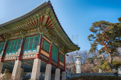 寺庙,江南区,犹太教会堂,首尔,水平画幅,夜晚,无人,户外,都市风景,韩国