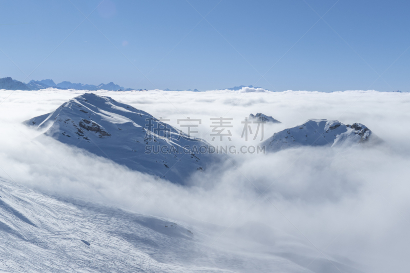 法国,云,非凡的,拉普兰,风景,冬天,阿尔卑斯山脉,看风景,萨瓦,山顶