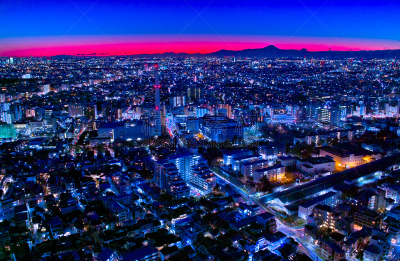 夜晚,东京,水平画幅,无人,江户时代,东亚,户外,灯,居住区,霓虹灯