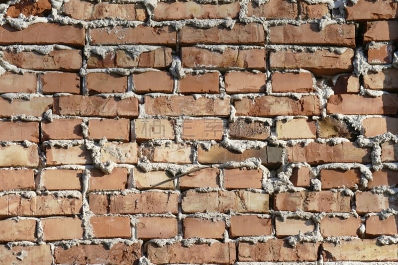 alte rötliche Ziegelsteinmauer, Ziegelsteine, Hintergrund, Deutschland, Europa