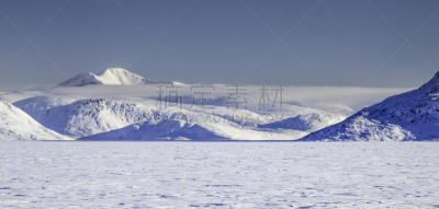 全景,加拿大,山,冰山,巴芬岛,水平画幅,地形,雪,无人,户外