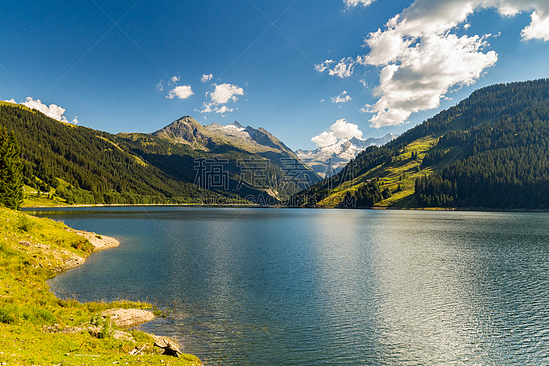 湖,奥地利,欧洲,非凡的,阿尔卑斯山脉,水,天空,夏天,石头,鹅卵石
