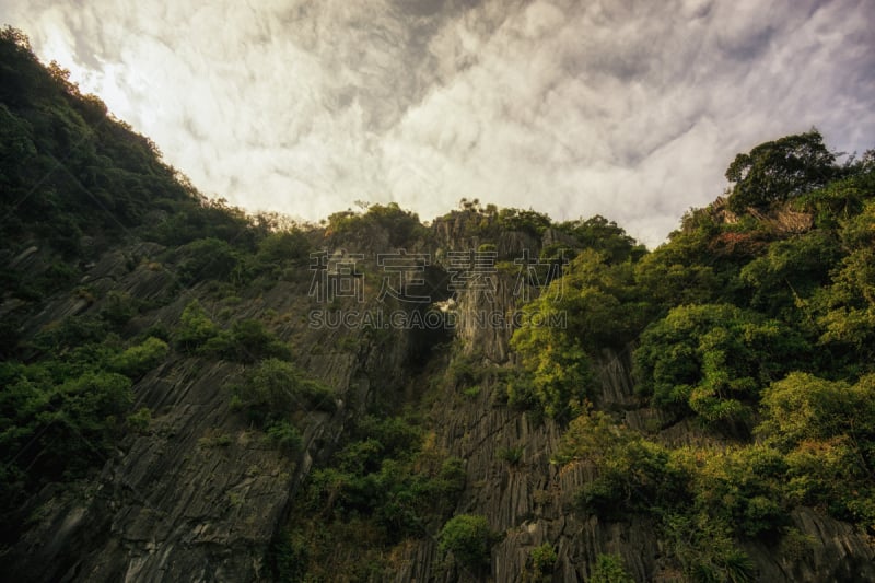 下龙湾,自然,水平画幅,无人,早晨,户外,船,岛,海洋,海岸线