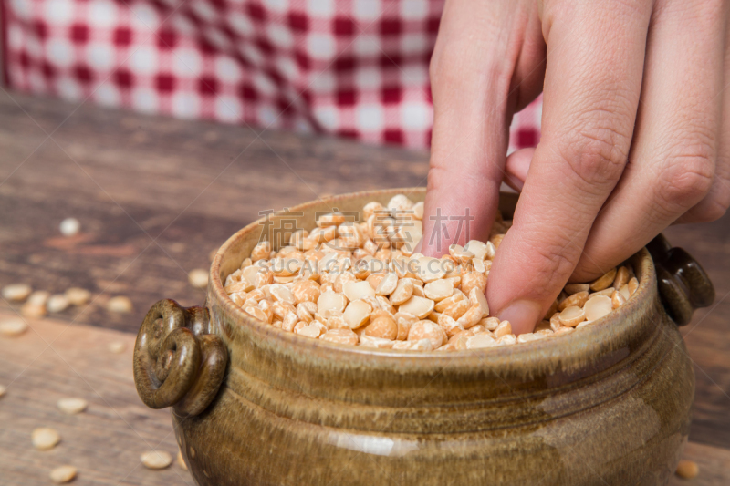 豌豆,坏掉的,厨房,健康食物,干的,碗,桌子,食用蜗牛,营养学家