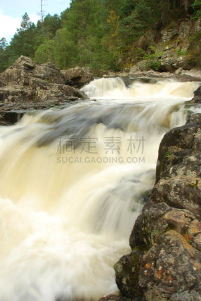 瀑布,tummel河,自然,垂直画幅,岩石,苏格兰,户外,湍急的,水滴,塔姆尔河