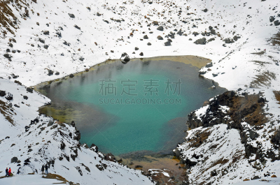 翡翠湖,天空,美,水平画幅,雪,无人,火山地形,异国情调,户外,湖