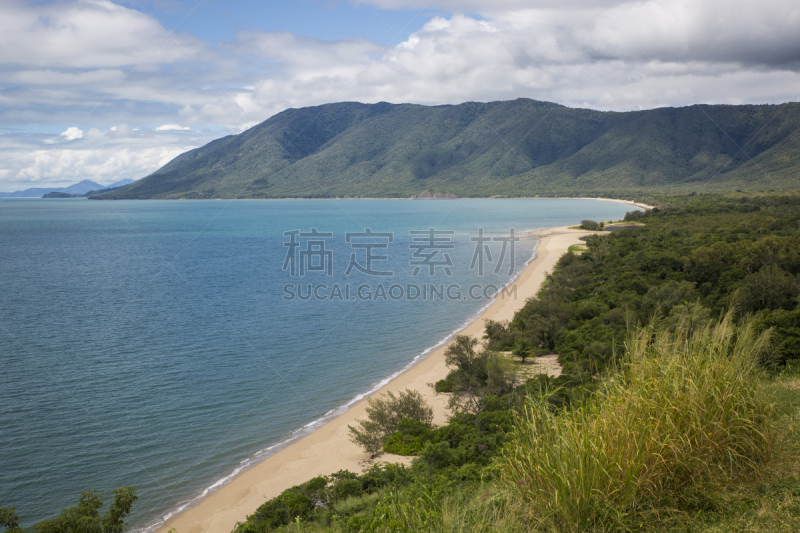 海滩,公路,captain cook,道格拉斯港,珊瑚海,凯恩斯,水平画幅,沙子,无人,户外