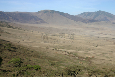 恩格罗恩格罗保护区,乡村,非洲,坦桑尼亚,天空,泥土,旅行者,野外动物,干的,湖