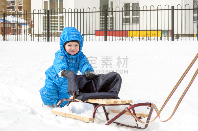 儿童,男孩,青少年怀孕,雪橇,雪橇滑学,水平画幅,雪,单身母亲,户外