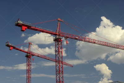 起重机,平衡,工程,建筑业,采矿业,户外,天空,建筑,钢缆,轴座