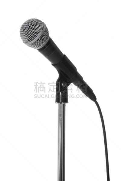 麦克风,白色,一只动物,白色背景,噪声,电缆,背景分离,一个物体,传声器架,沟通