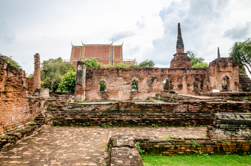 大城,僧院,灵性,地名,水平画幅,旅行者,户外,泰国,佛塔,建筑业