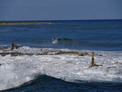 科斯塔玛雅,风景,海滩,热带气候,云,墨西哥,海浪,海岸线,波浪,热带树