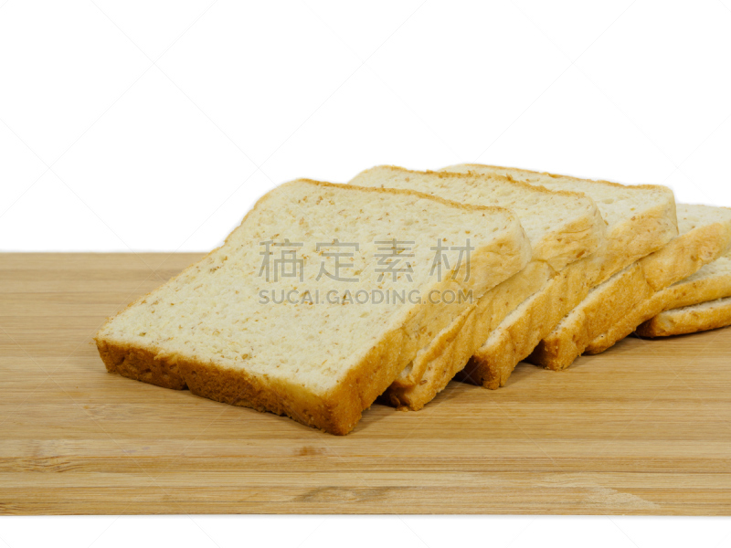 面包,切片食物,侧面视角,褐色,水平画幅,无人,特写,部分,白色,刀