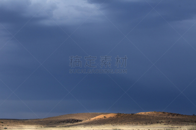 沙丘,沙漠,在上面,红色,橙色,北开普省,岩床,岩石,户外,高原